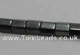 CMH107 15.5 inches 5*6mm faceted tube magnetic hematite beads