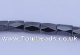 CMH12 16 inches 6*8mm faceted column magnetic hematite beads