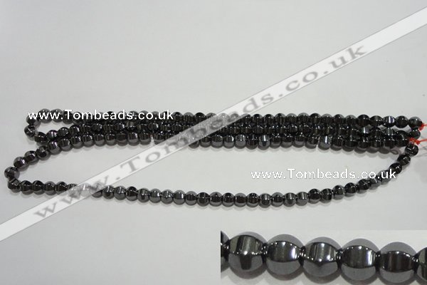 CMH129 15.5 inches 6*6mm pumpkin magnetic hematite beads