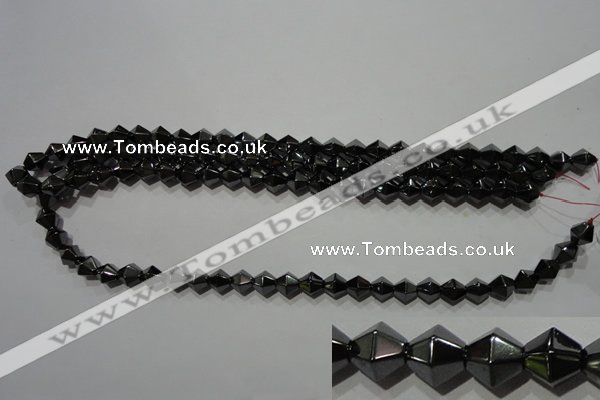 CMH136 15.5 inches 8*8mm faceted bicone magnetic hematite beads