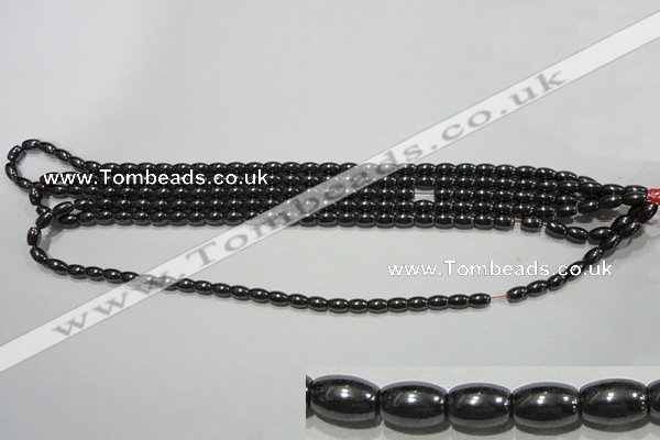 CMH145 15.5 inches 4*6mm rice magnetic hematite beads wholesale