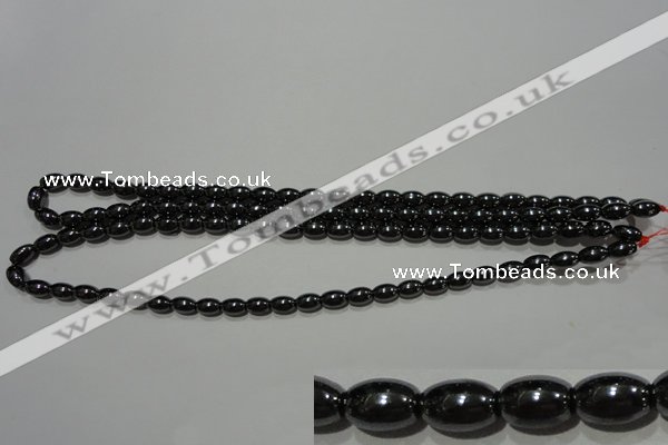 CMH146 15.5 inches 5*8mm rice magnetic hematite beads wholesale