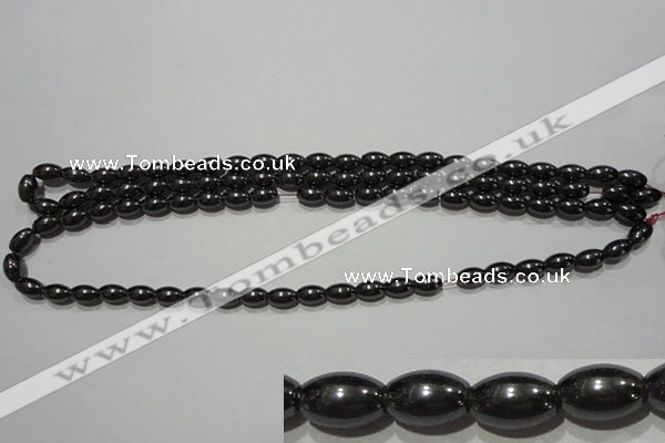 CMH147 15.5 inches 6*9mm rice magnetic hematite beads wholesale