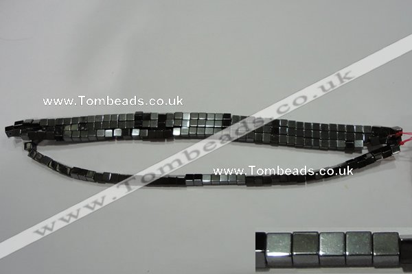 CMH159 15.5 inches 4*4mm cube magnetic hematite beads wholesale