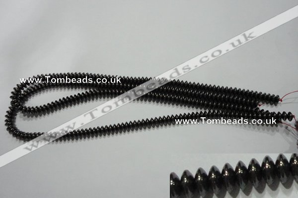 CMH166 15.5 inches 3*6mm rondelle magnetic hematite beads