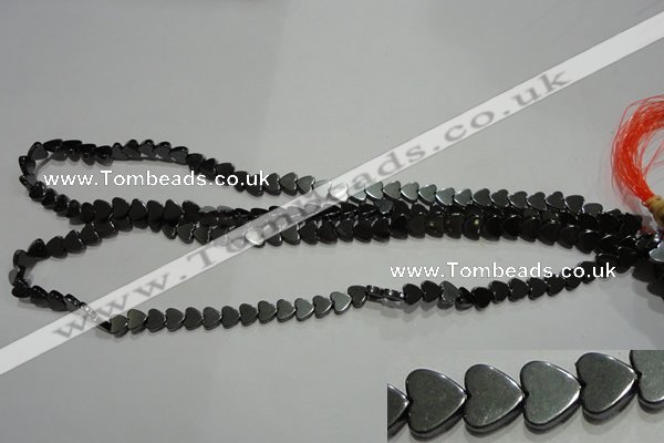 CMH174 15.5 inches 6*6mm heart magnetic hematite beads wholesale