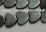 CMH175 15.5 inches 10*10mm heart magnetic hematite beads wholesale