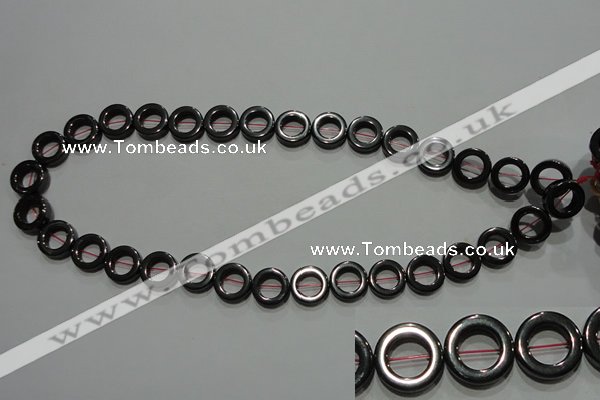 CMH179 15.5 inches 12mm donut magnetic hematite beads wholesale