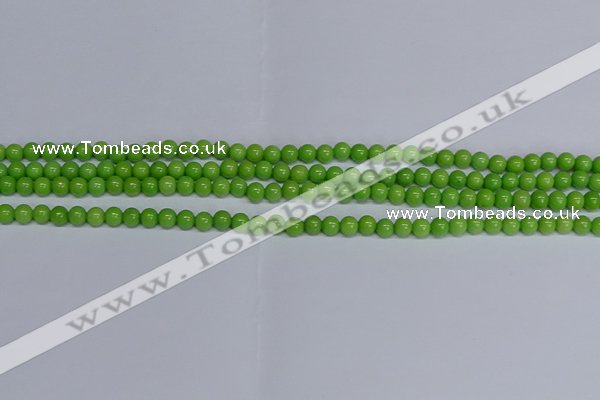 CMJ113 15.5 inches 4mm round Mashan jade beads wholesale