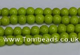 CMJ218 15.5 inches 4mm round Mashan jade beads wholesale