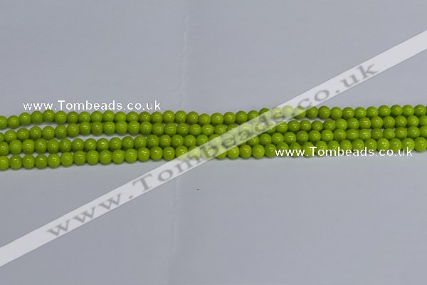 CMJ218 15.5 inches 4mm round Mashan jade beads wholesale