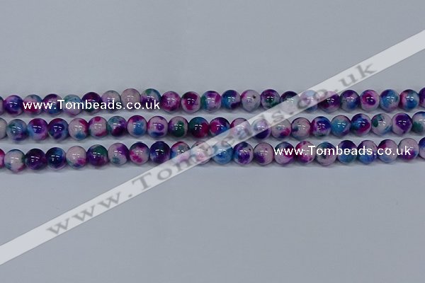 CMJ409 15.5 inches 8mm round rainbow jade beads wholesale