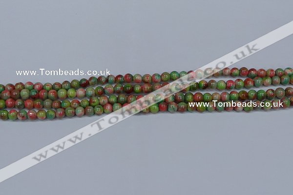 CMJ421 15.5 inches 4mm round rainbow jade beads wholesale