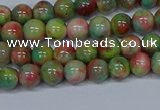 CMJ422 15.5 inches 6mm round rainbow jade beads wholesale