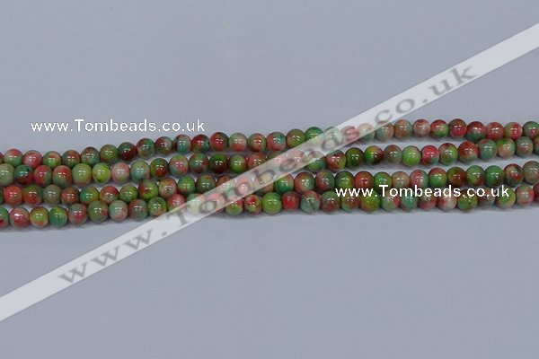 CMJ422 15.5 inches 6mm round rainbow jade beads wholesale