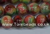 CMJ425 15.5 inches 12mm round rainbow jade beads wholesale