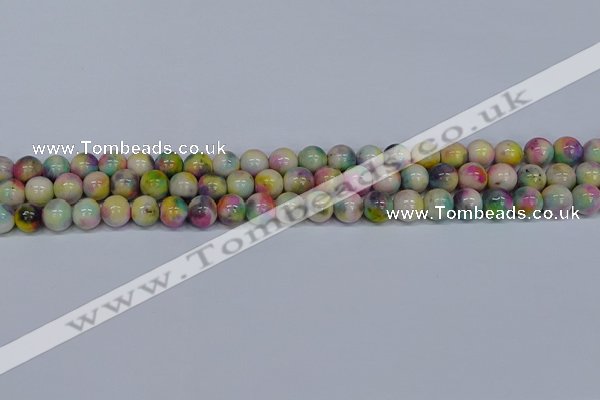 CMJ437 15.5 inches 8mm round rainbow jade beads wholesale