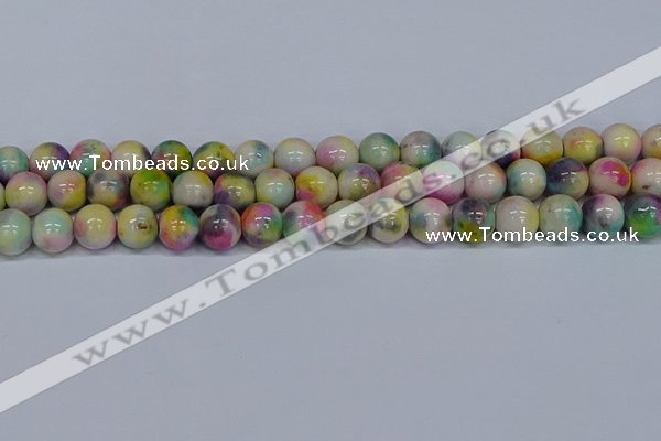 CMJ439 15.5 inches 12mm round rainbow jade beads wholesale