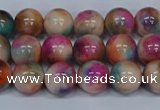 CMJ444 15.5 inches 8mm round rainbow jade beads wholesale