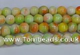 CMJ449 15.5 inches 4mm round rainbow jade beads wholesale