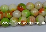 CMJ451 15.5 inches 8mm round rainbow jade beads wholesale