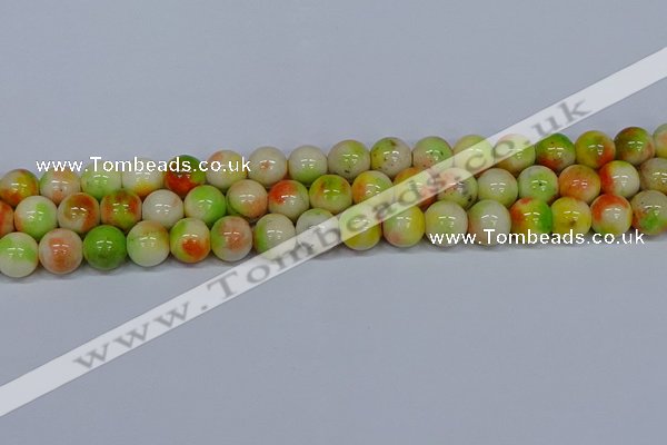 CMJ453 15.5 inches 12mm round rainbow jade beads wholesale