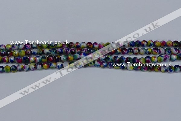 CMJ464 15.5 inches 6mm round rainbow jade beads wholesale