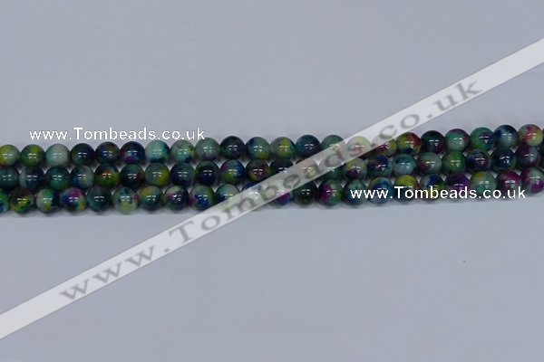 CMJ465 15.5 inches 8mm round rainbow jade beads wholesale