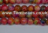 CMJ471 15.5 inches 6mm round rainbow jade beads wholesale