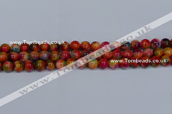 CMJ474 15.5 inches 12mm round rainbow jade beads wholesale