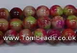 CMJ479 15.5 inches 8mm round rainbow jade beads wholesale