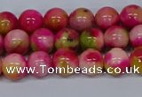 CMJ514 15.5 inches 8mm round rainbow jade beads wholesale