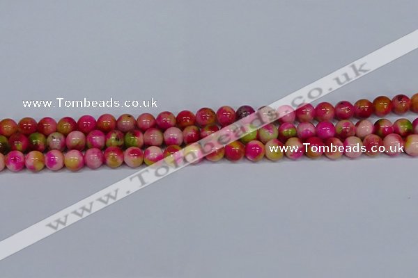 CMJ514 15.5 inches 8mm round rainbow jade beads wholesale