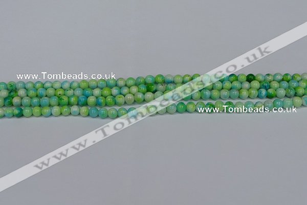 CMJ519 15.5 inches 4mm round rainbow jade beads wholesale