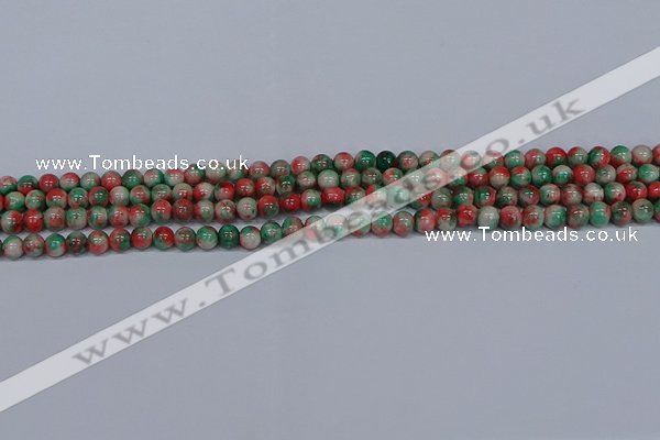 CMJ533 15.5 inches 4mm round rainbow jade beads wholesale