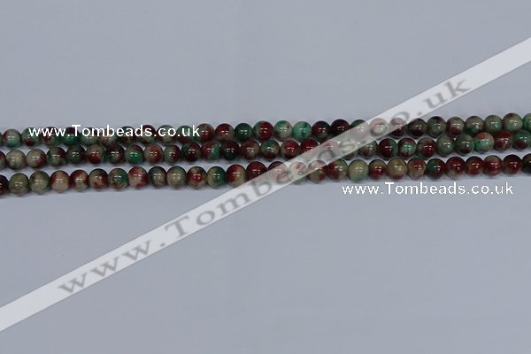 CMJ568 15.5 inches 4mm round rainbow jade beads wholesale