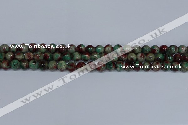 CMJ570 15.5 inches 8mm round rainbow jade beads wholesale