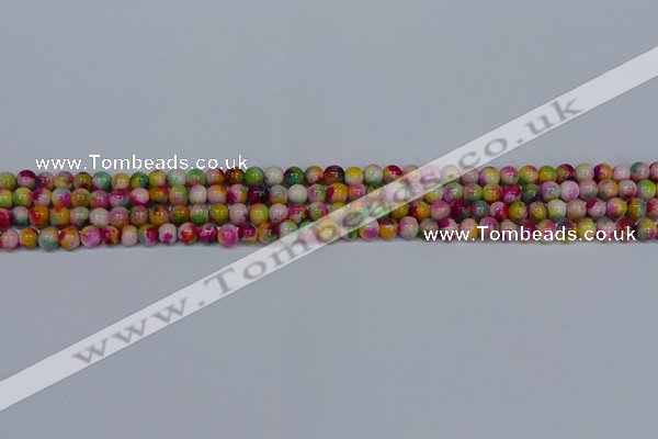 CMJ589 15.5 inches 4mm round rainbow jade beads wholesale