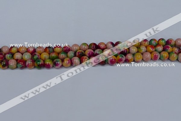 CMJ591 15.5 inches 8mm round rainbow jade beads wholesale