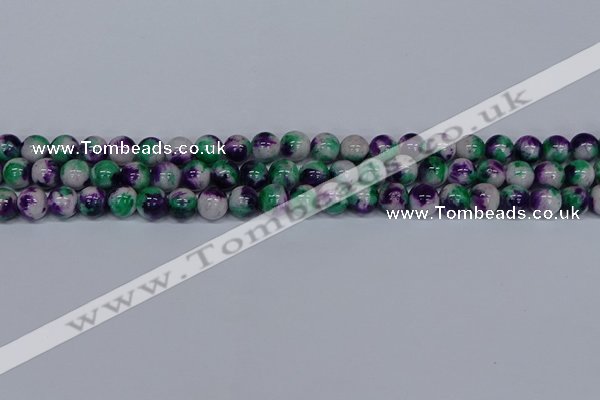 CMJ598 15.5 inches 8mm round rainbow jade beads wholesale