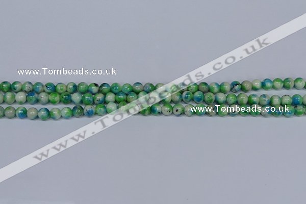 CMJ625 15.5 inches 6mm round rainbow jade beads wholesale