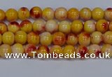 CMJ645 15.5 inches 4mm round rainbow jade beads wholesale