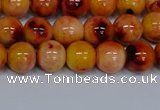 CMJ647 15.5 inches 8mm round rainbow jade beads wholesale