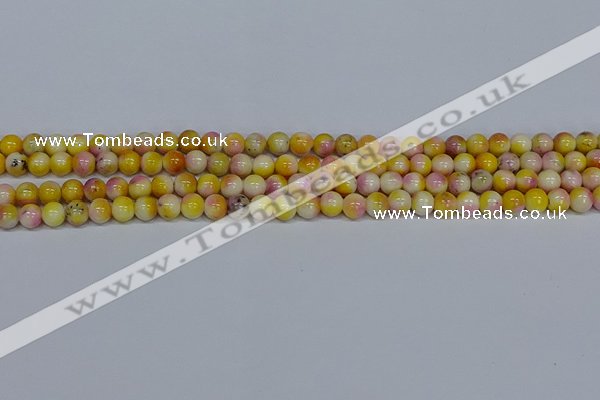 CMJ695 15.5 inches 6mm round rainbow jade beads wholesale