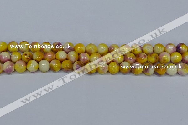 CMJ698 15.5 inches 12mm round rainbow jade beads wholesale