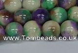 CMJ719 15.5 inches 12mm round rainbow jade beads wholesale