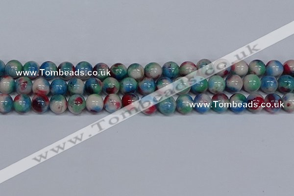 CMJ733 15.5 inches 12mm round rainbow jade beads wholesale