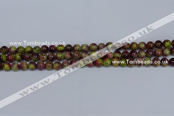 CMJ745 15.5 inches 8mm round rainbow jade beads wholesale