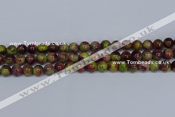 CMJ747 15.5 inches 12mm round rainbow jade beads wholesale