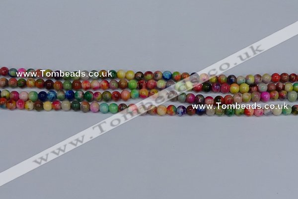 CMJ750 15.5 inches 4mm round rainbow jade beads wholesale